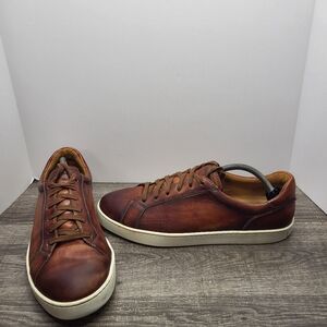 Magnanni Costa Lo Low Top Sneaker Cognac Brown Leather US 11.5